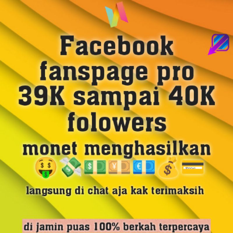 fanspage monet 39K - 40K folowers