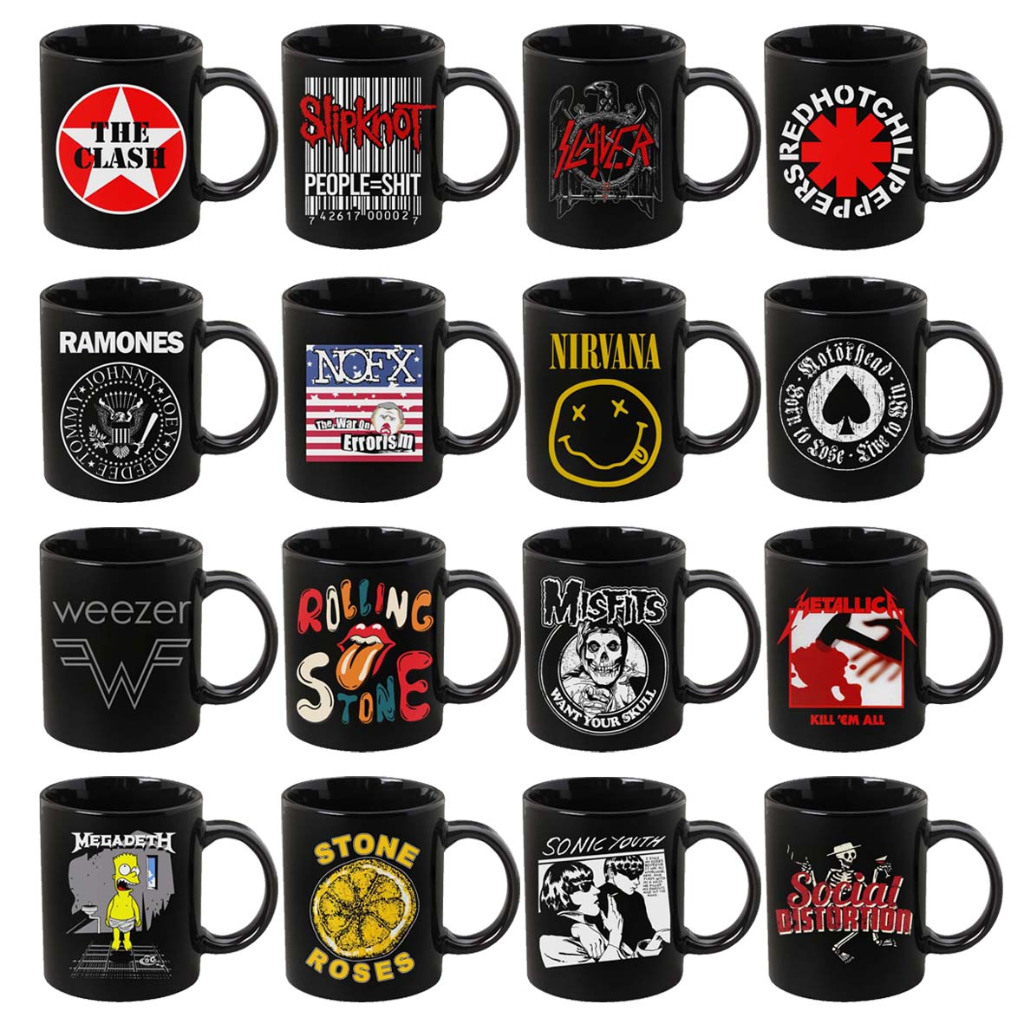 Gelas Mug Keramik Motif Band Musik Unik Estetik Koleksi Hadiah