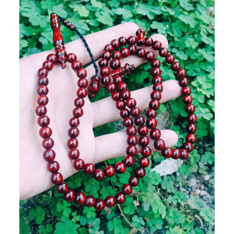 Tasbih yuser akar bahar tali arus merah/tasbih yuser muslim,(8mm)
