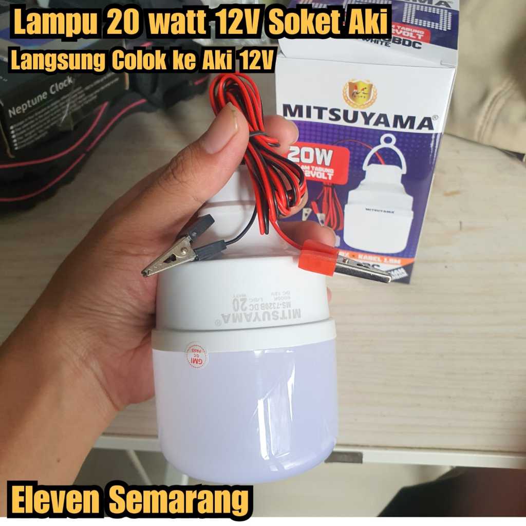 Lampu aki dc bohlam aki darurat lampu jualan soket aki 12v Lampu DC Lampu LED Aki 12v daya 20 watt p