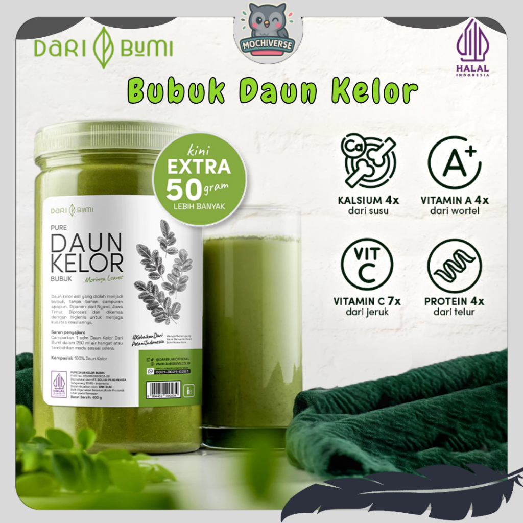 

Dari Bumi Bubuk Daun Kelor Moringa Bubuk Siap Seduh Alami dan Asli Daun Kelor