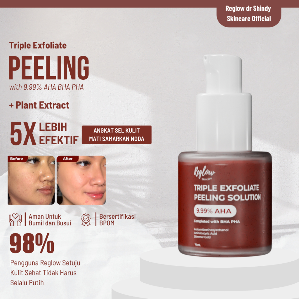 Reglow Exfoliating Peeling Wajah Pengelupasan Exfoliasi Mengangkat Komedo Kulit Mati Original BPOM