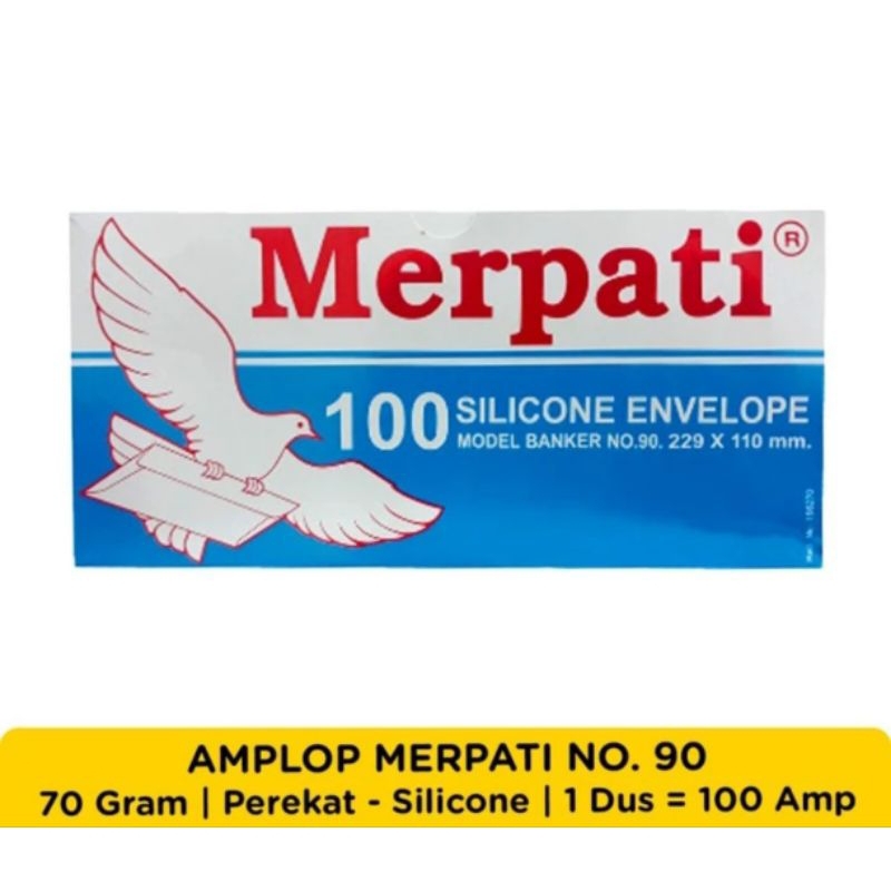 

Amplop Putih Panjang Ukuran Kabinet Merk Merpati No 90 Bahan Kertas 70 gr (Per Box)