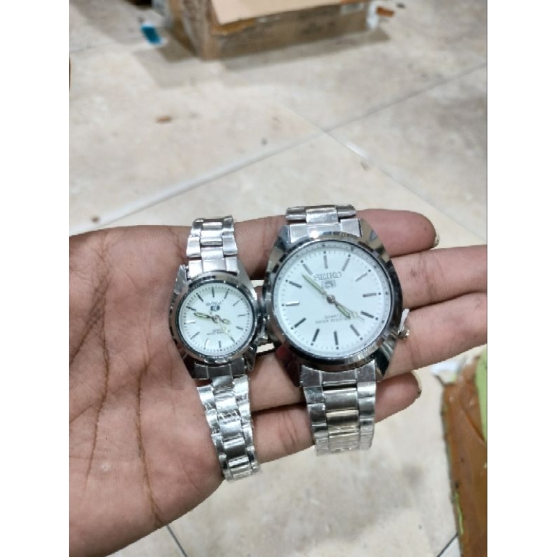 JAM TANGAN RANTE SEIKO COUPLE/PASANGAN /JAM TANGAN SEIKO CEWEK/WANITA/JAM TANGAN RANTE COWOK/PRIA