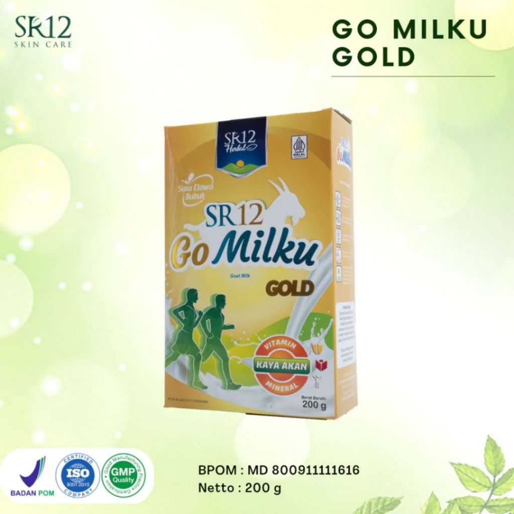 

Go Milku Gold SR12 100% Original Halal Susu Kambing Etawa - Susu Bubuk - Tanpa Gula
