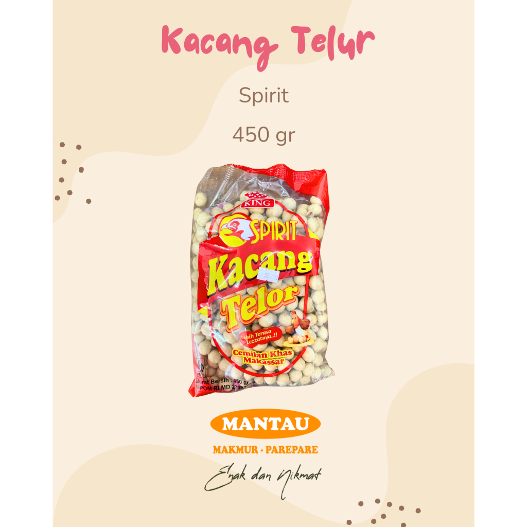 

Kacang telur renyah spirit khas makassar 450gr