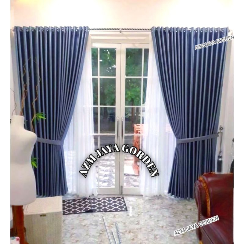 Gorden Blackout polos 300 x 250 cm Tinggi 2.5 meter Hordeng Jendela Pintu Tirai Minimalis