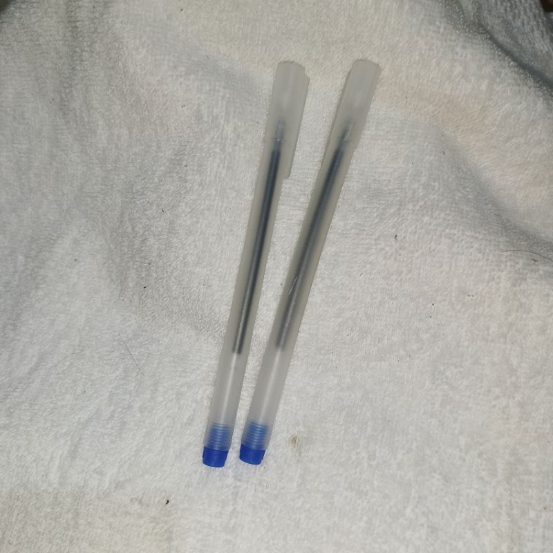 

pen pena pulpen gel biru tebal
