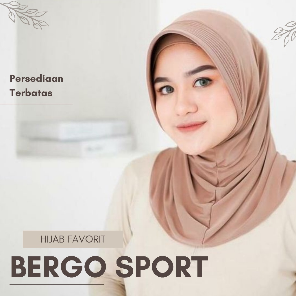 Bergo Sport Ukuran S-M Pet Tebal Jilbab Olahraga Pet Tebal Best Bergo Sport Size S-M || Jilbab Insta