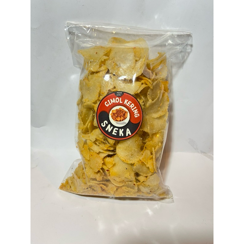 

Moring Cimol Kering Sneka Snack Cemilan Murah Isi 250 Gram Level 1 Pedas Gurih
