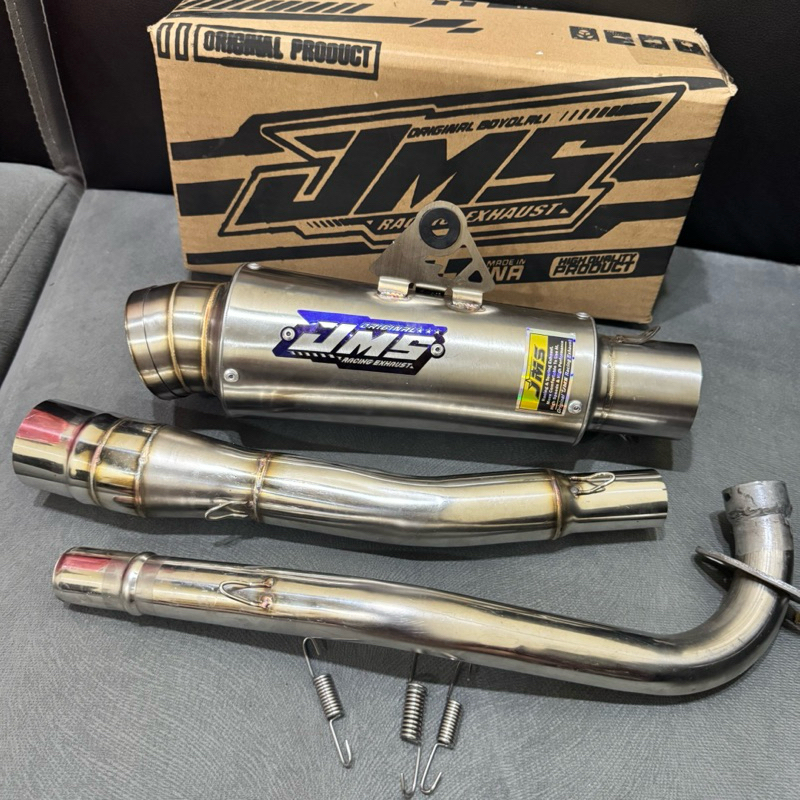 KNALPOT JMS ORIGINAL TYPE JRM SHORT FOR ALL MOTOR BEBEK FREE BOX PAKING JMS