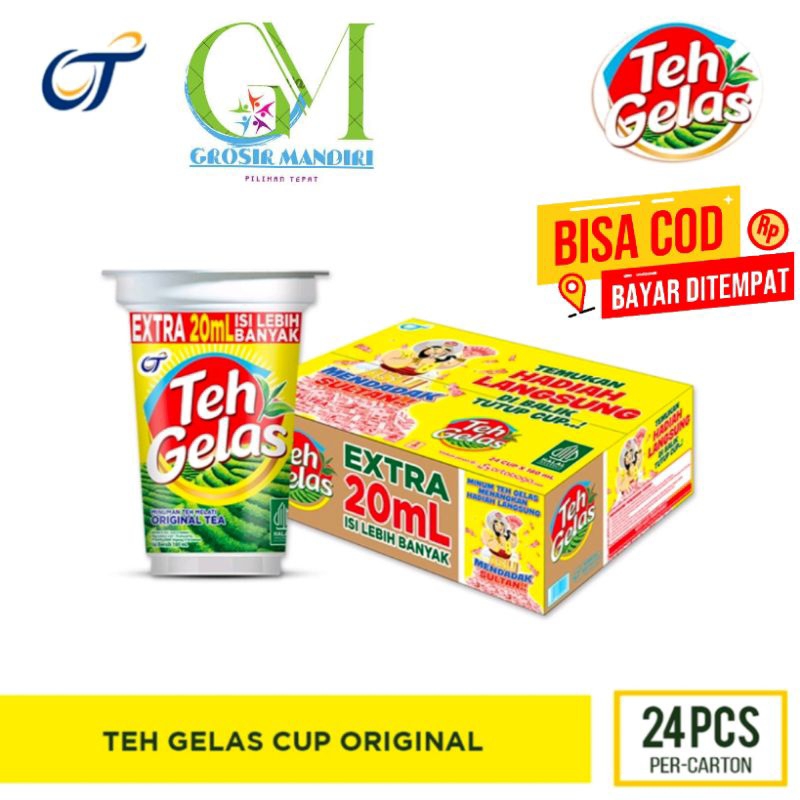 

Teh Gelas Cup 180ml – Teh Manis Asli, Segar dan Praktis! (1 Karton 24 Cup)