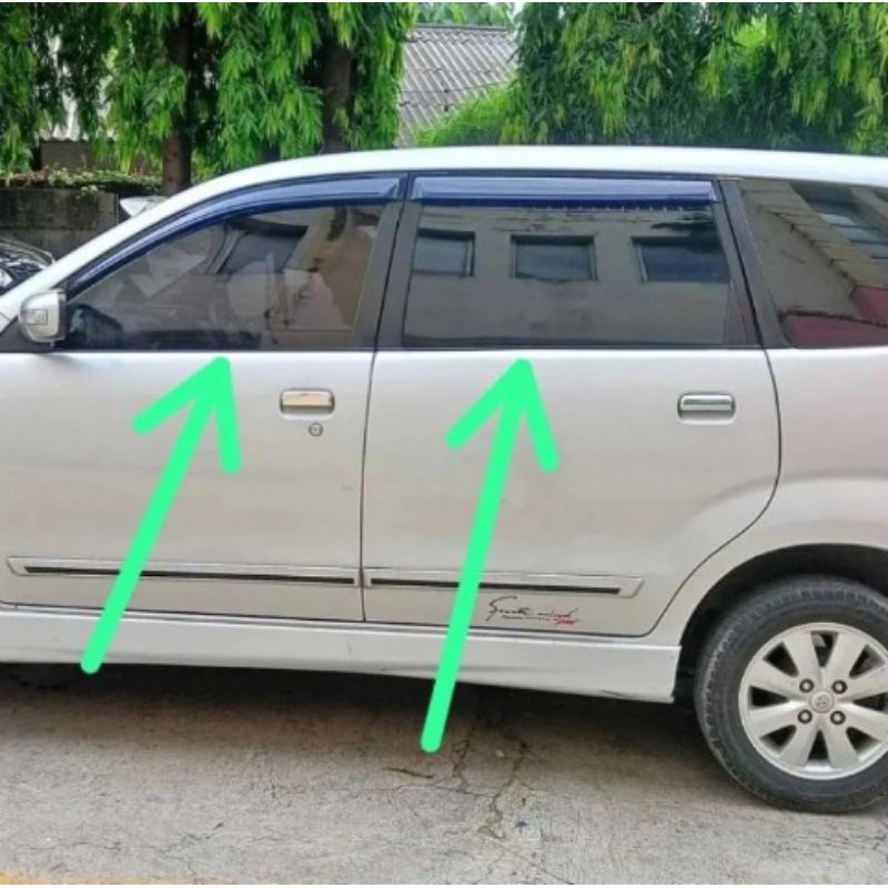 karet pelipit karet kaca luar pintu mobil Toyota Avanza-Xenia 2004-2011 hitam