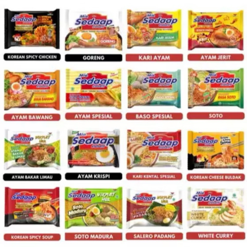 

Mie Sedaap Instan All Variant Goreng Kuah 90gr Mi Instant Sedap Semua Rasa