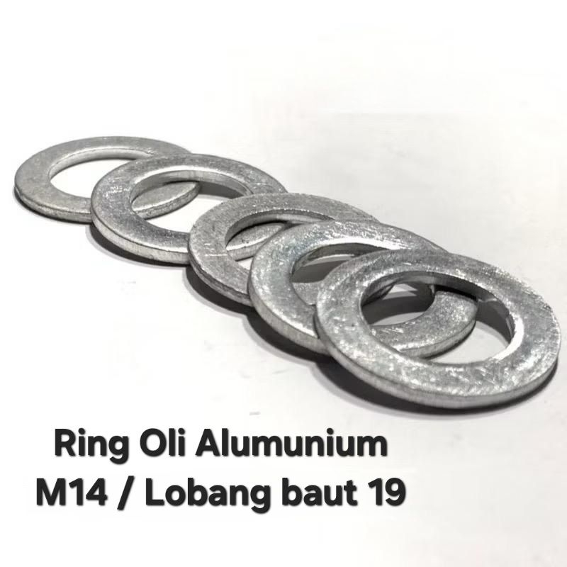 RING OLI ALUMUNIUM M14 / LOBANG BAUT 19