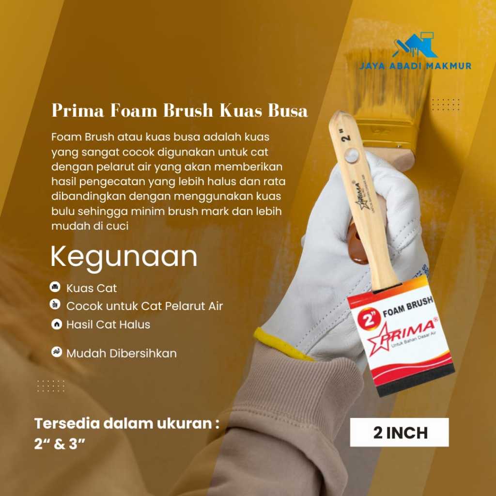 

Prima Foam Brush / Kuas Busa Waterbased