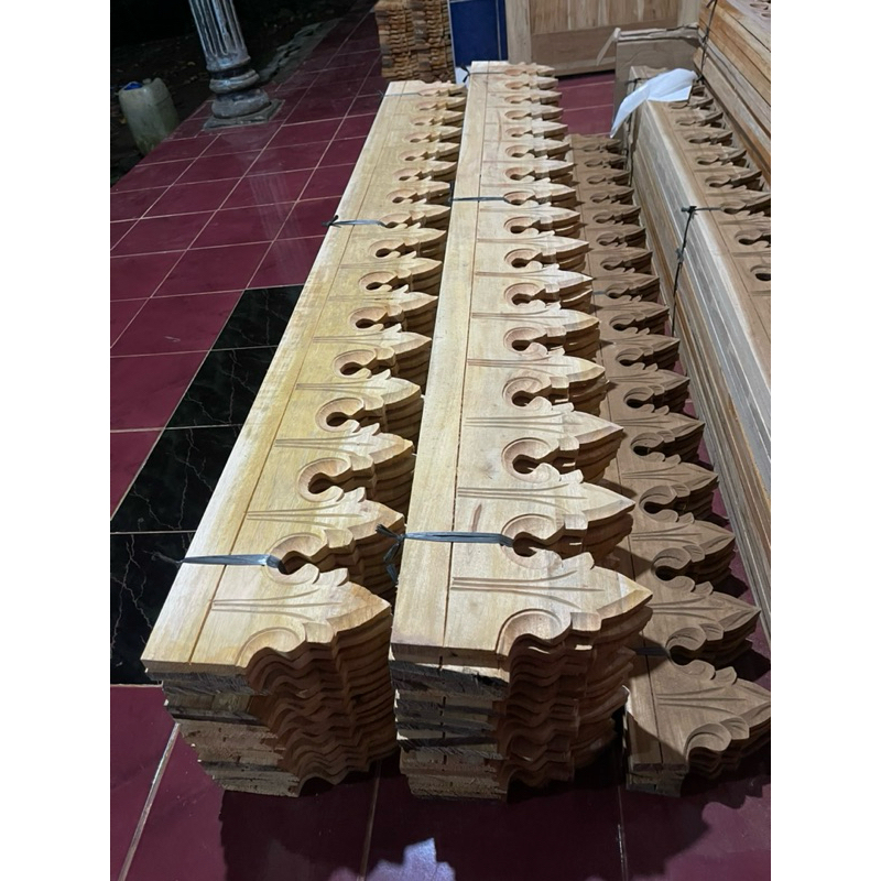LISPLANG CEMARA CORET 3 KAYU MAHONI LEBAR 25cm