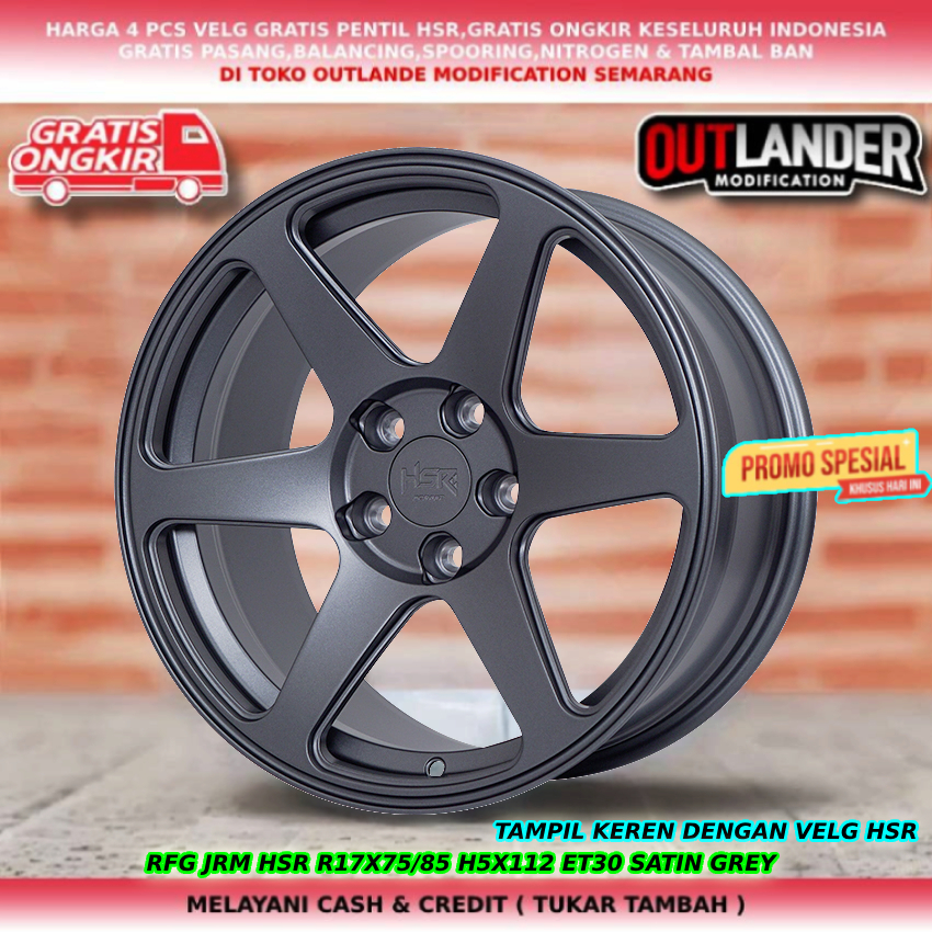 velg mobil r17, velg mobil mercy audi Chairman Clubman Cooper New dll velg hsr forged r17 satin grey
