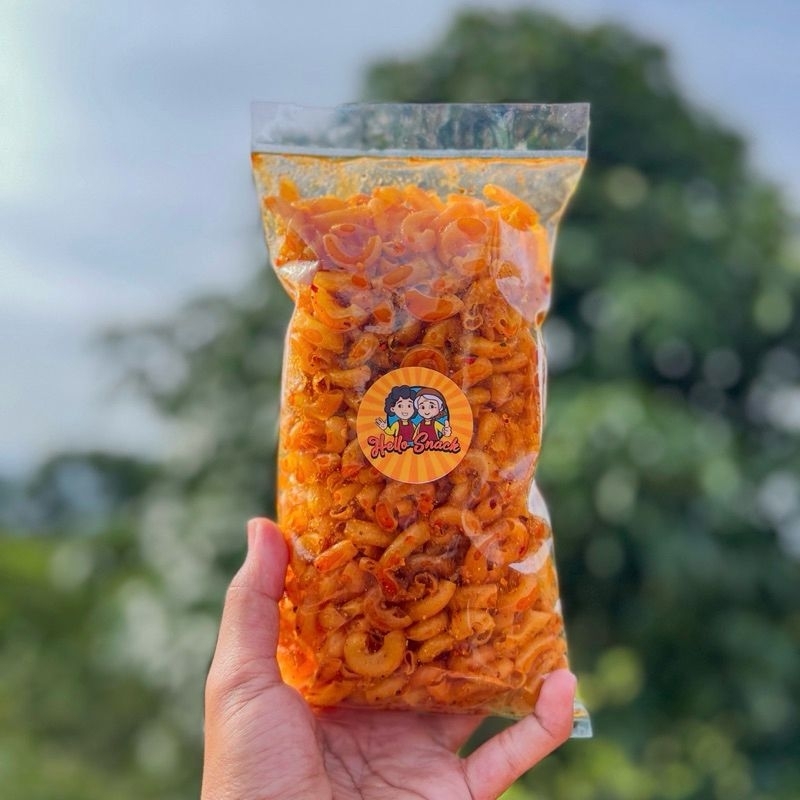 

PAKET HEMAT !!! 250gr Makaroni Cikruh Viral Pedas / Ext Pedas / Original Daun Jeruk.