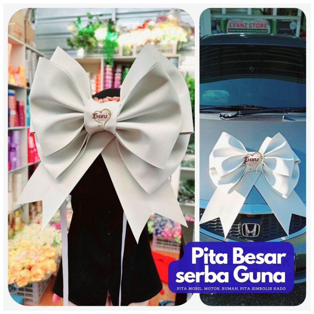 

Pita Besar Serbaguna SA01/Pita Kado Besar/Simbolis Hadiah Mobil, Motor, Rumah, Mainan Anak/ DOORGIFT