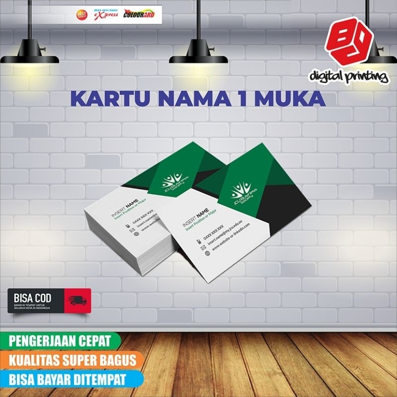 

Kartu Nama 1 Kotak Isi 100 Custom FREE Design COD