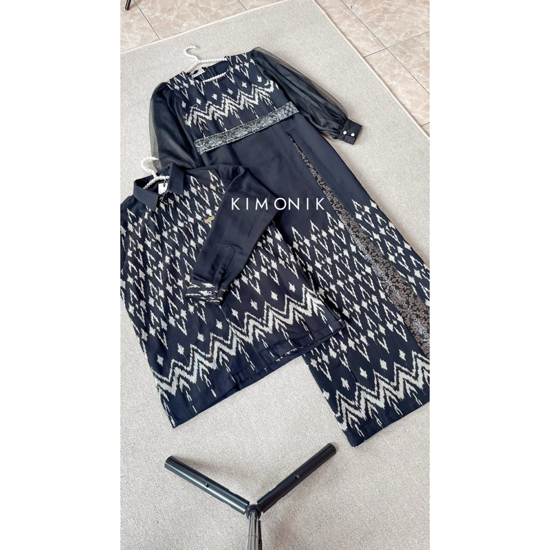 KIMONIK BAJU TENUN COUPLE ARUM BLACK