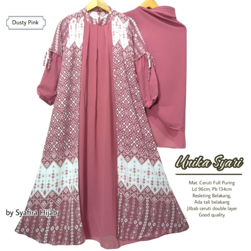UNIKA GAMIS ANAK REMAJA SEKALIAN JILBAB / GAMIS ANAK PLUS JILBAB /SETELAN BAJU ANAK SYAR'I/ GAMIS AN