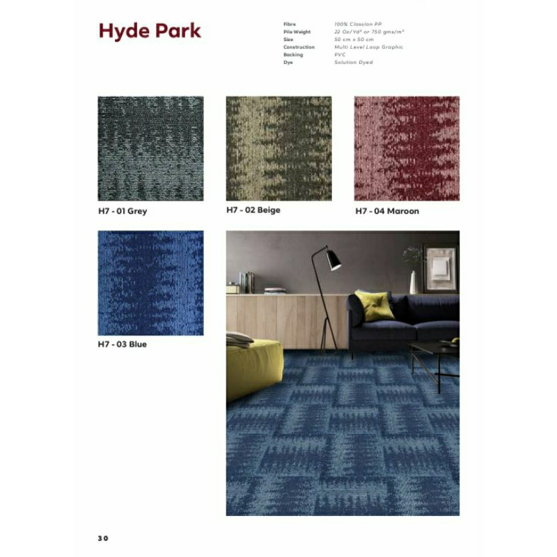Karpet tile Hydepark 50x50