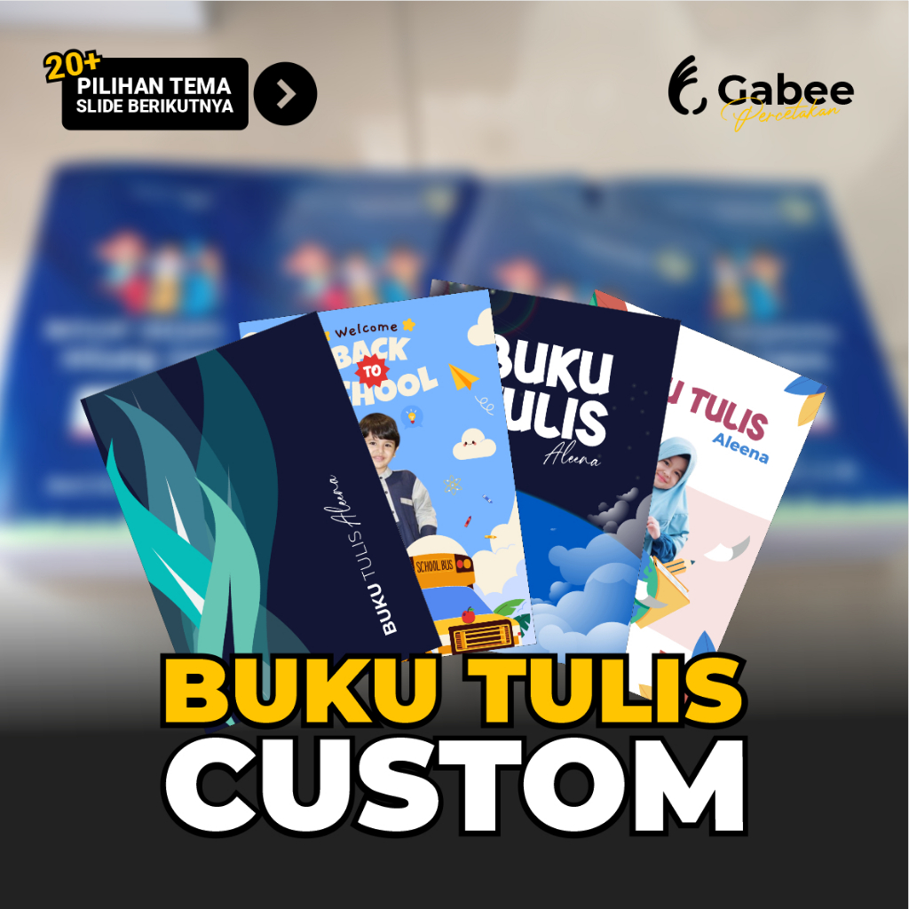 BUKU TULIS SEKOLAH CUSTOM COVER & ISI / BUKU TULIS FOTO ANAK / BUKU TULIS COSTUM DESAIN