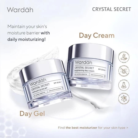 [100%ORI]WARDAH Crystal Secret Day Cream Malam Dan Siang 30G
