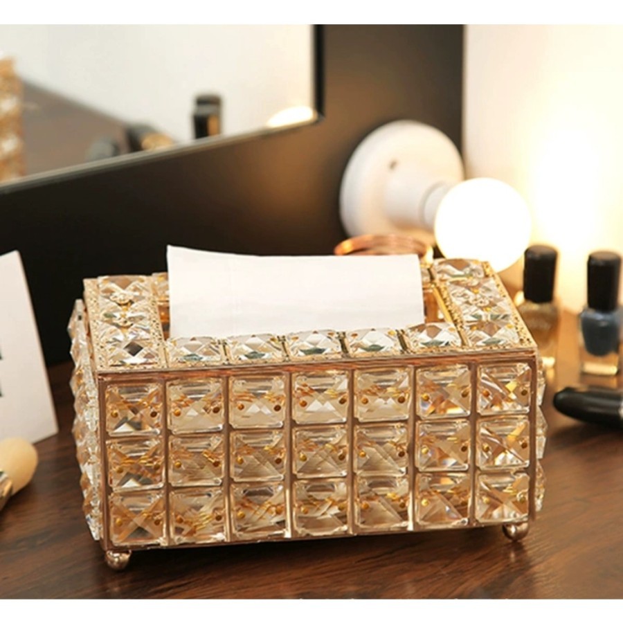 Kotak Tisu Estetik Mewah Tempat Tisu Aesthetic Kristal