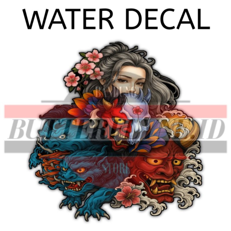 WATER DECAL HELM / DECAL SAMURAI / GEITSHA