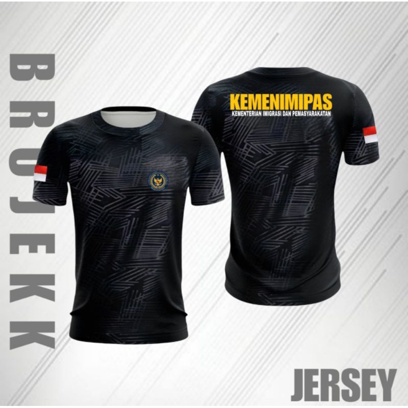 Kaos Kemenimipas Dryfit Embose / Baju Jersey Kemenimipas Lengan Pendek / Kaos Dinas Kemenimipas