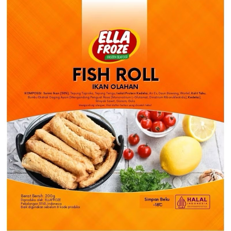 

ELLA FROZE FISH ROLL | Fish roll frozen food | olahan ikan fish roll