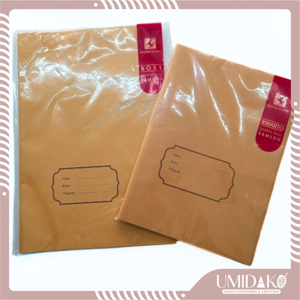 

[UMIDAKO] SAMPUL BUKU SILVERHORSE / SAMPUL COKLAT / SAMPUL BOXY / SAMPUL KWARTO