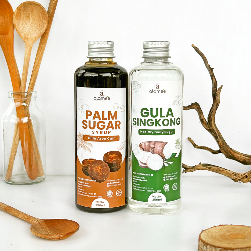 

ALAMEE Gula Aren Cair Singkong Ketela Palm Sugar Cair Organic Organik Pure Murni Sirup Pemanis 250ml