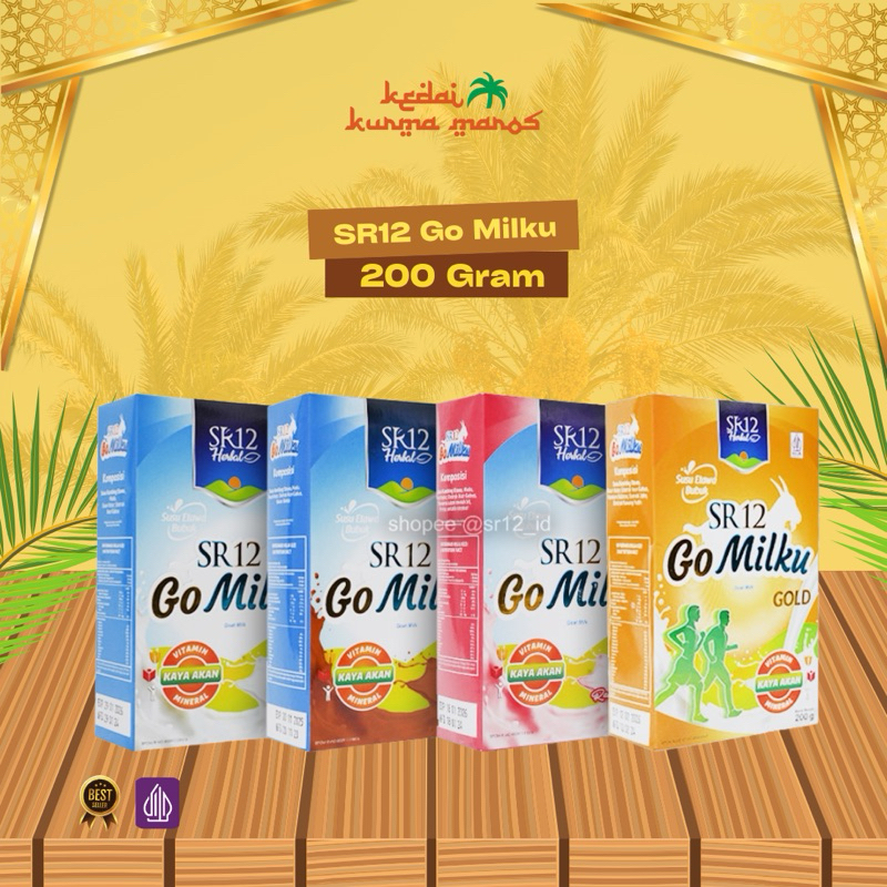 

SR12- Go Milku 200 gram Susu Kambing Etawa Susu Bubuk Penambah Nafsu Makan Herbal Tanpa Gula Susu Alami