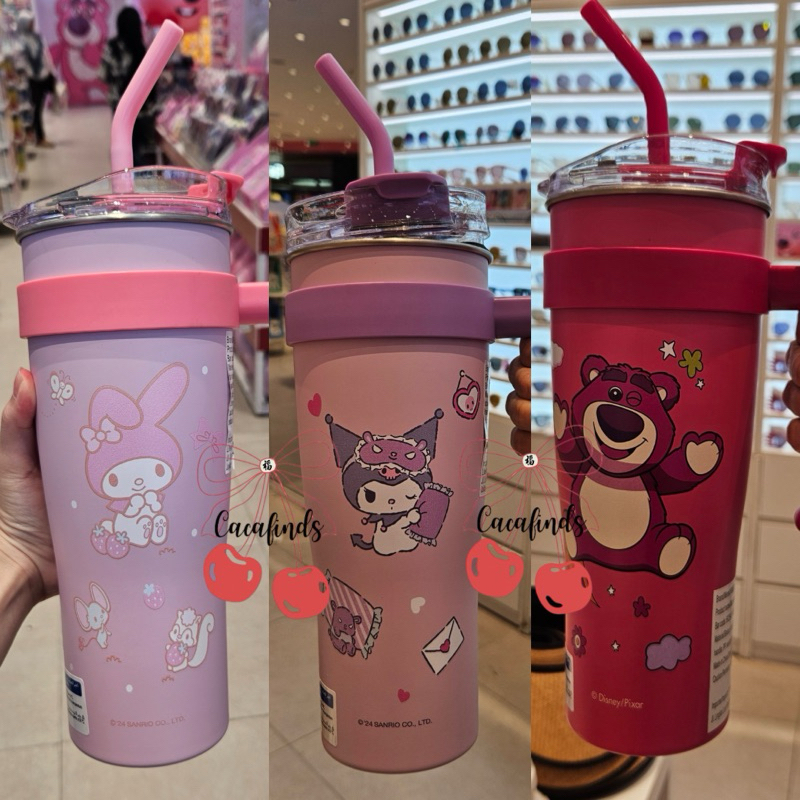 MINISO x Disney‼️Botol Minum Stainless Steel Tumbler with Straw Stainless / Sedotan Cooler (1600ml) 