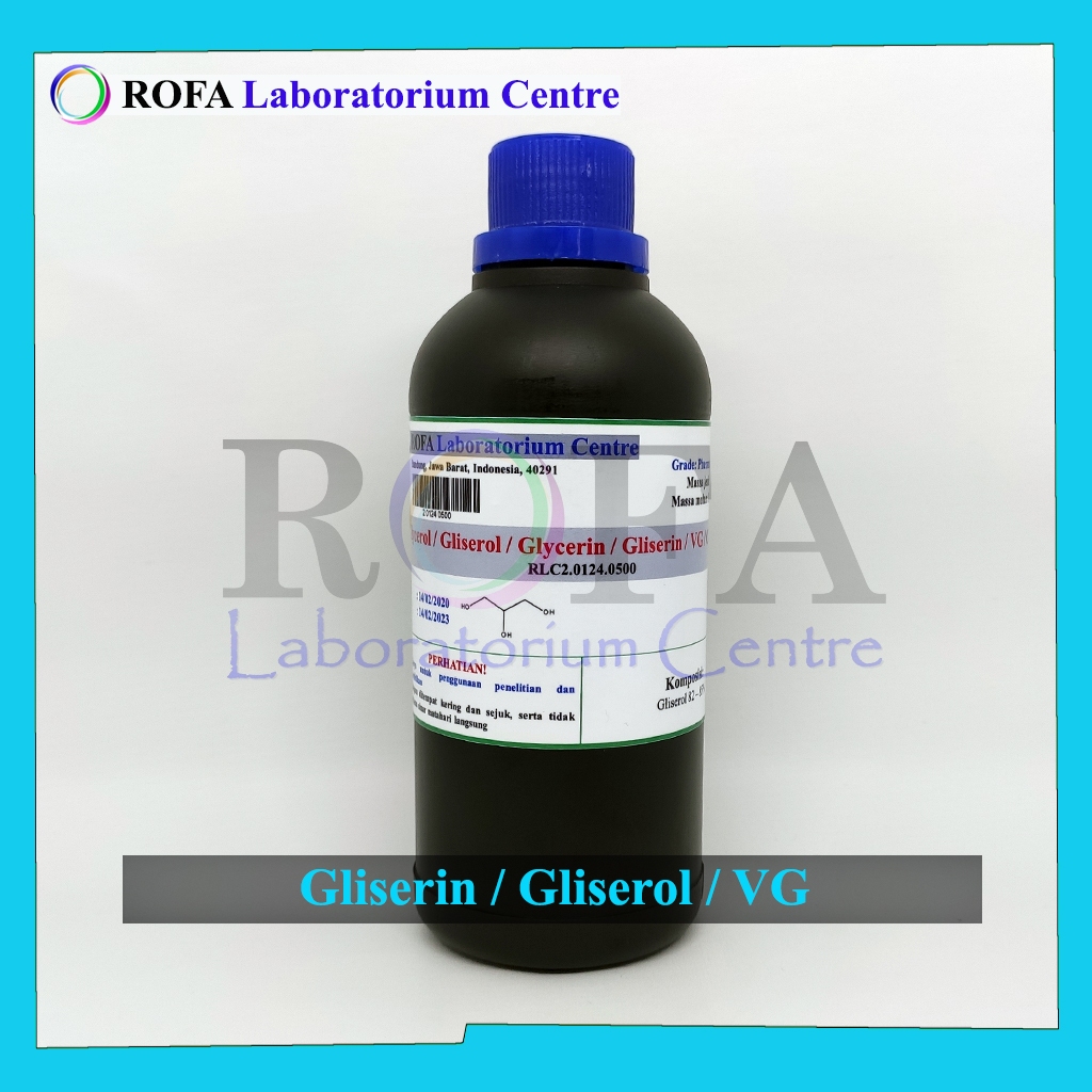 Glycerol / Gliserol / Glycerin / Gliserin / VG / Vegetable Glycerin / C3H8O3 99% 500 mL - Chemicals