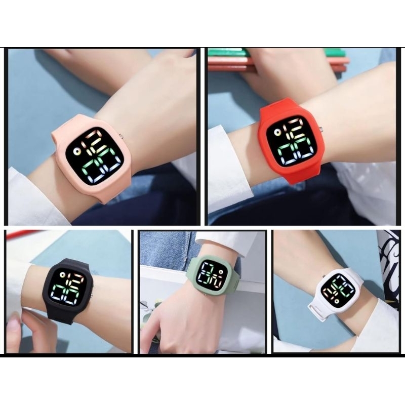 Jam tangan LED digital anak cowok cewek