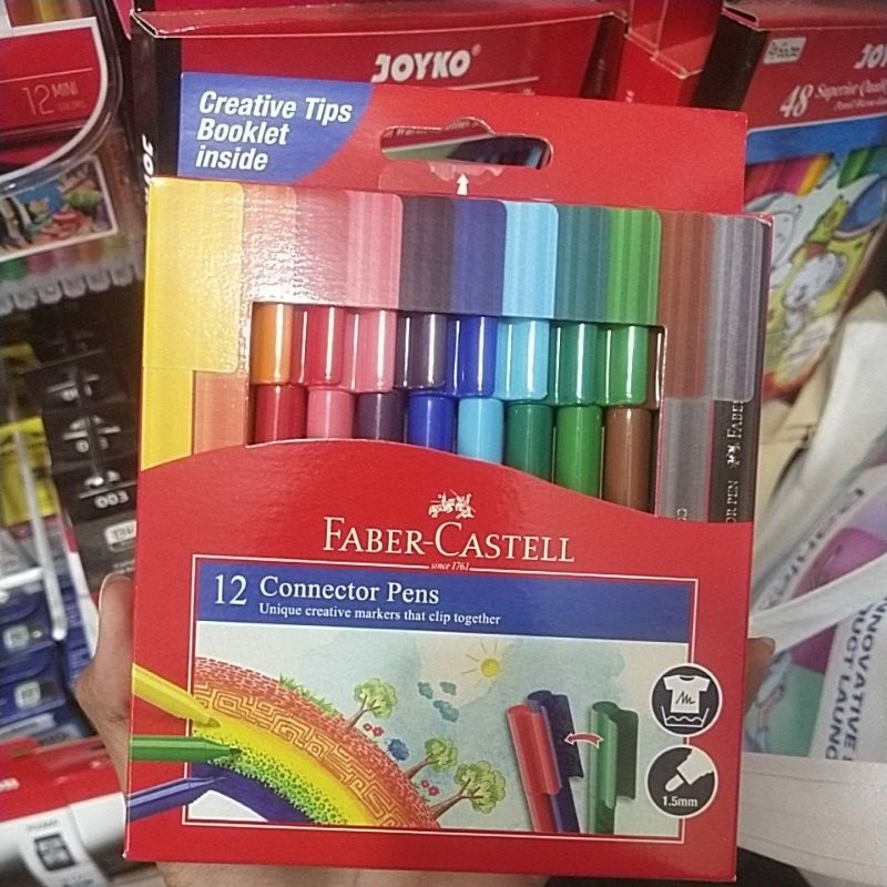 

(1 buah) connecter pens 12 faber castell