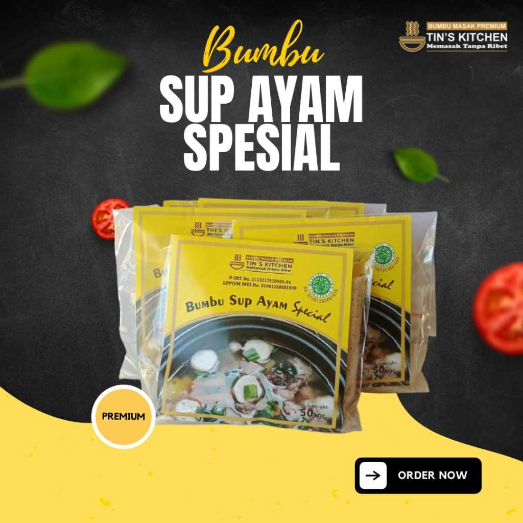 

Bumbu Sop Ayam Special Tins Kitchen 200 gram Low MSG Halal Tanpa Pengawet Alami rempah homemade mpasi / Bumbu Sop Rempah Ayam Klaten