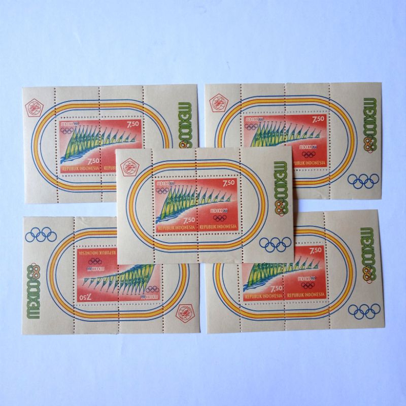 

Antik Perangko Filateli Olympiade Mexico 1988 Rp.7,5,- 10pcs Utuh