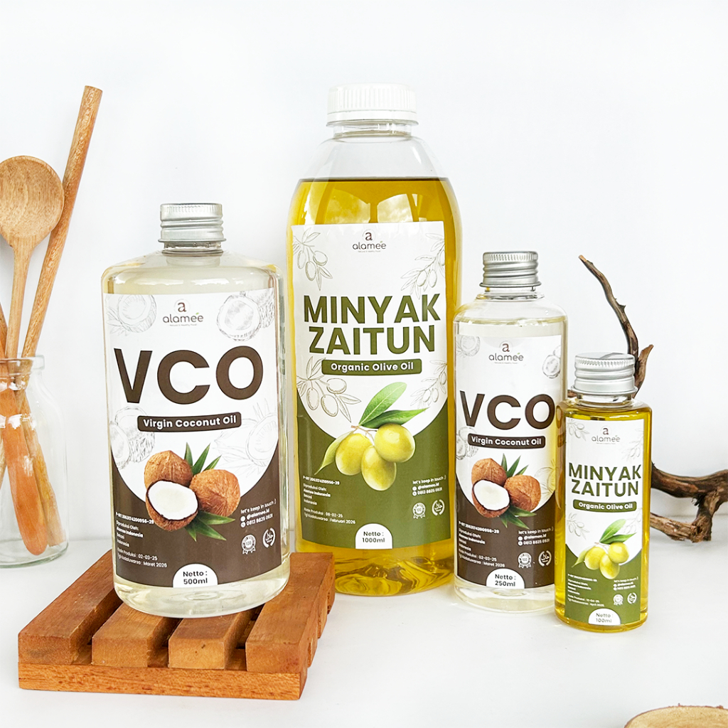 

ALAMEE Virgin Coconut Oil Minyak Zaitun Kelapa Murni Extra VCO Dapat Di minum Di masak Organik 1L