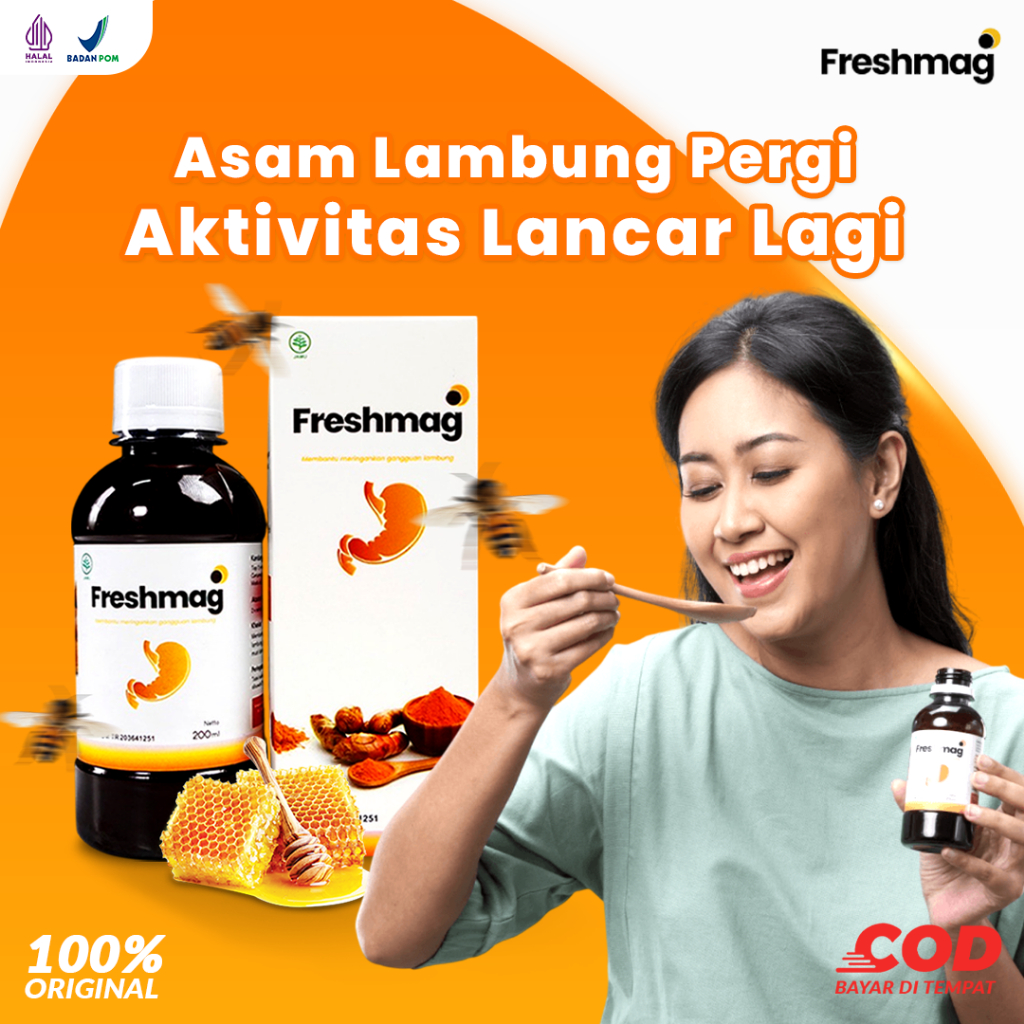 

FRESHMAG-Madu Herbal Atasi Perut Asam Lambung Gerd Mual Muntah Obat Magh Kronis