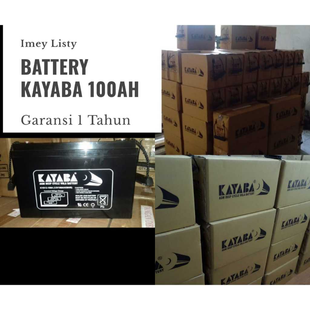 Baterai/ Aki VRLA 100Ah Kayaba
