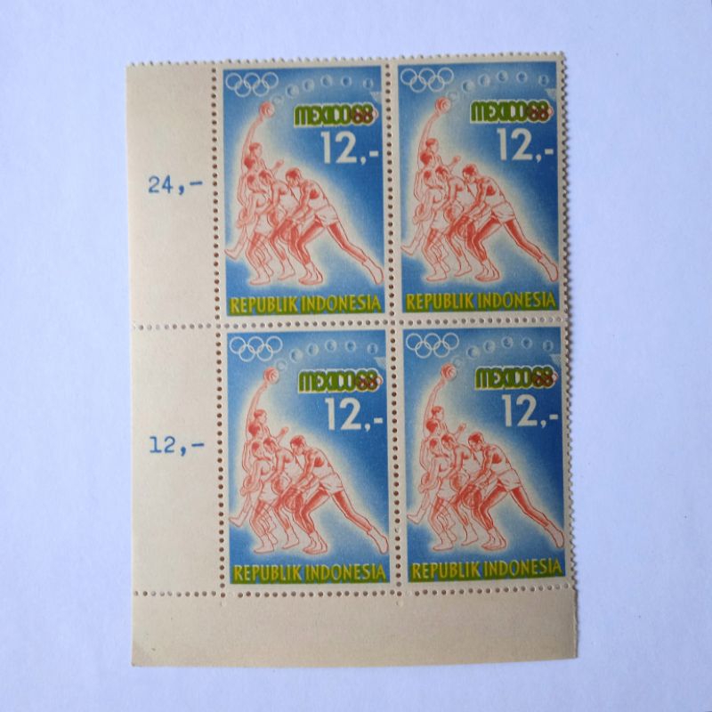 

Antik Perangko Filateli Olympiade Mexico 1988 Rp.12,- 4pcs Utuh