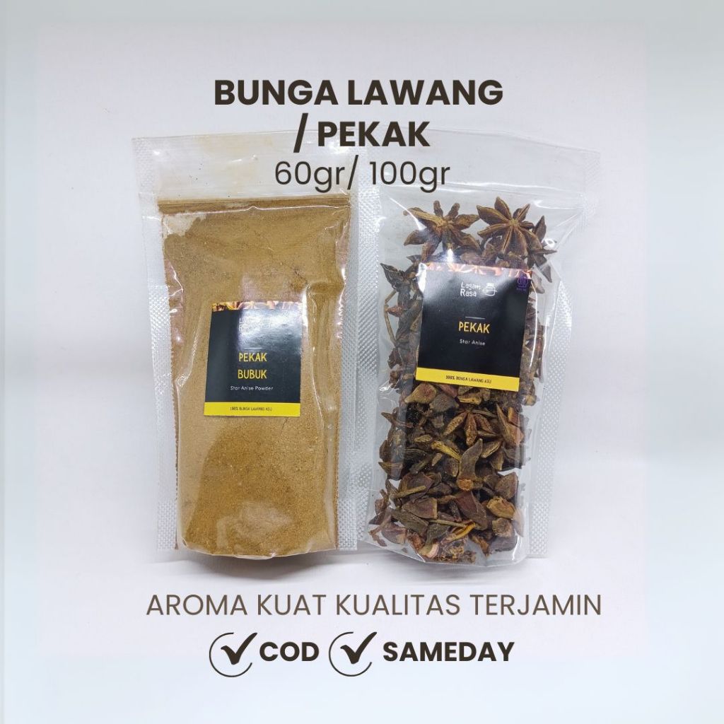 

Lagam Rasa - Pekak Bunga Lawang bubuk | Star Anise Powder 60gr 100gr