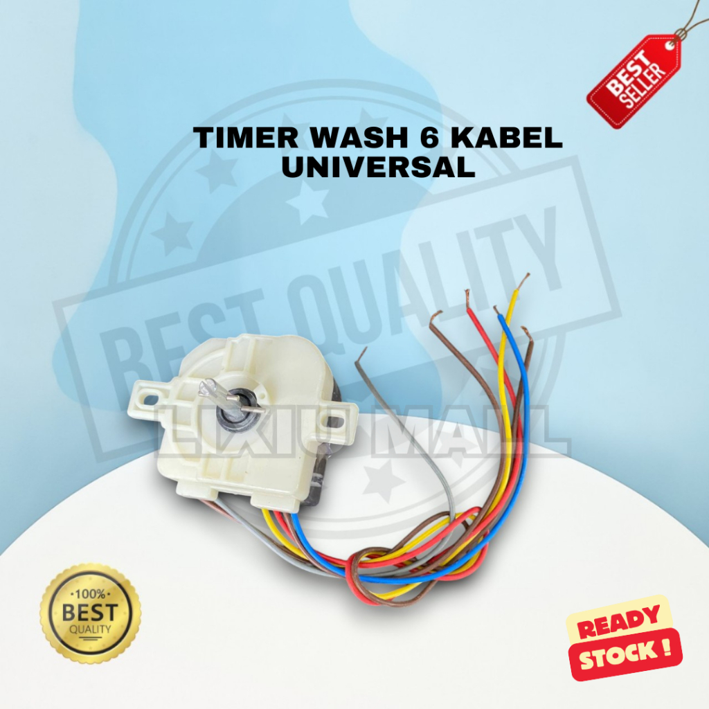 TIMER PENCUCI 6 KABEL MESIN CUCI 2 TABUNG UNIVERSAL/ TIMER WASH 6 KABEL MESIN CUCI 2 TABUNG UNIVERSA