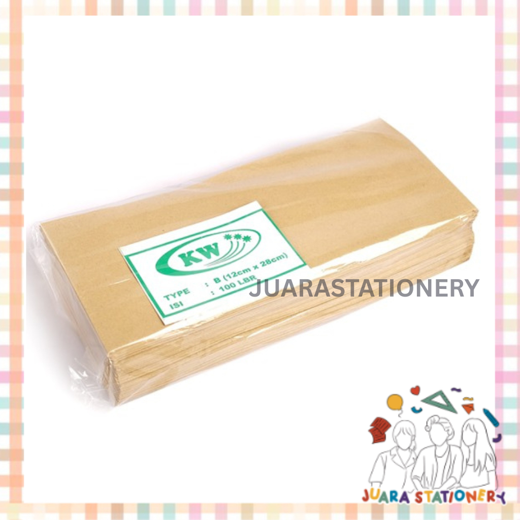 

(254) JUARASTATIONERY Amplop Samson B (100 pcs) / Amplop Coklat Amplop Uang
